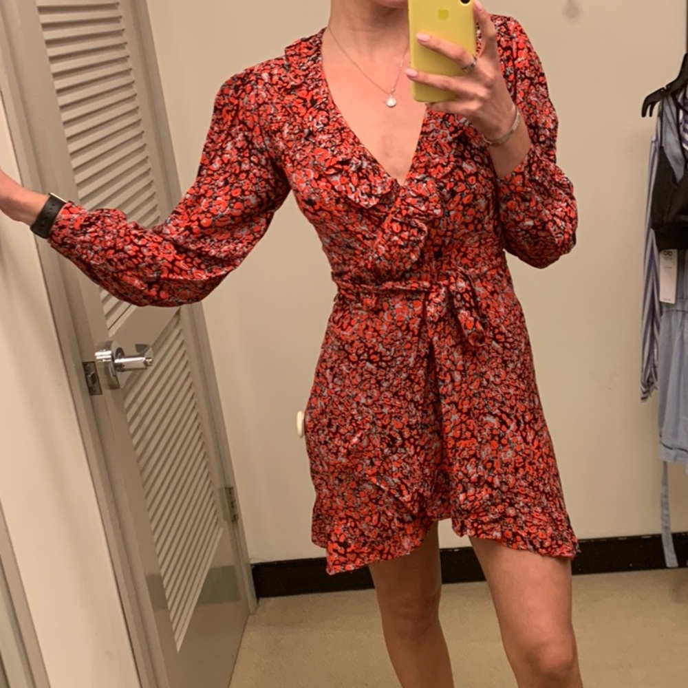 Aqua Wrap Leopard Dress